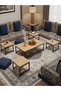 Modern 5-piece wooden tea table set with a rectangular design