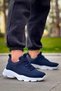Kb707 Men's Casual Lace-Up Suede Knitwear Sports Sneaker Shoes Stbt - Navy Blue