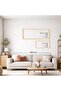 One Piece Real Wood Horizontal Panorama Framed Painting - 3