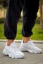 Kb707 Men's Casual Lace-Up Leather Knitwear Sports Sneaker Shoes Ctbt - White