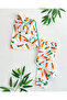Carrot Pattern Front Buttoned Edges Piped 2-Piece Pajama Set - 3