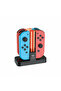 قاعدة شحن Joy-Con لجهاز Nintendo Switch وشاشة OLED – محطة شحن سريع 4 في 1 مع مؤشر LED للحالة - 5