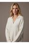 Old Money Style Polo V-Neck Hair Knit Oversized Knitwear Sweater - 3