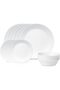 Livingware 18-Piece Dinnerware Set, Winter Frost White, Service for 6 - 4
