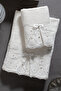 İlya 10-Piece Family Bathrobe Set - Premium, Lace Bathrobe Set + 2 Scrub Mitts and 2 Soaps as a Gift, Bridal - 5
