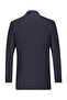 Navy Blue Slim Fit Mono Neck Classic Suit - 3