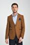 Racinos Men's Beige Thick Velvet Fabric Elbow Slim Fit Slim Fit Sports Blazer Jacket - 5