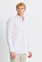 Men's Beige 100% Cotton Oxford Slim Fit Slim Fit Button down Collar Striped Shirt - 3