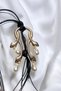 4-Headed Pearl Snake Skin Rope Long Necklace - 4