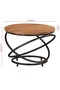 Coffee Table Ø 55x40 cm Solid Wood Acacia - 3