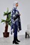 Beard Patterned Tassel Tricot Poncho - 5