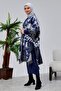 Beard Patterned Tassel Tricot Poncho - 4