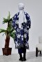 Beard Patterned Tassel Tricot Poncho - 7