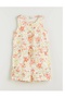 Lcw Kids Ecru Crew Neck Floral Girls' Jumpsuit - 3