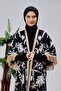 Beard Patterned Tassel Tricot Poncho - 5