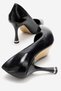 Black Wrinkled Heel Detailed Women's Stiletto - 4