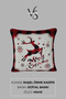 Christmas Themed Merry Christmas Velvet Throw Pillow Cover and Table Runner Set Digital Printing - 5