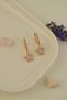 Stoned Star Charm Hoop Earrings |   Star Figured Zircon Earrings - 4