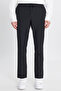 Men's Black Soft Textured Slim Fit Waist-Tied Side Pocket Seersucker Patterned Trousers
