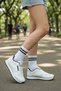 Women's White Black Lace-Up Casual Comfortable Sole Comfortable Soft Walking Daily Sneaker Sports Shoes - 2