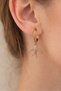 Swallow Model Hoop Earrings |   Rose Gold Earrings with Zircon Stone Charms