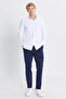 Men's Navy Blue Cotton Slim Fit Slim Fit Side Pocket Casual Stretchable Trousers - 2