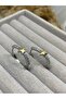 Mix Metal Hoop Earrings with Sparkling Star Detail - 3