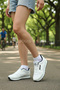 Women's White Black Lace-Up Casual Comfortable Sole Comfortable Soft Walking Daily Sneaker Sports Shoes