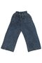 Girl's Pink Blue Floral Embroidered Denim Pants Two-Piece Set - 8