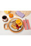 Solid Wood Round Serving & Presentation Plate – Natural Wood Serving Plate with Handle 24 cm