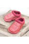 Unisex Burgundy Fur-Lined Ultrasoft Non-Slip Sole Home Office Slippers - 2