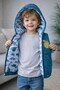 Baby Boy Hooded Inflatable Vest with Dinosaur Pattern and Warm Keeping Technology - 2
