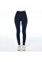 Women's Stone Printed Knitted Navy Blue Leggings (with Plus Size Option) - 2