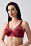 Women's C Cup Underwire Tulle Detailed Shaping / Sculpting Bra |   Burgundy 2304 - 3