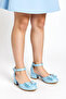 Princess Model Glittery Stone Girls' Heeled Shoes - Ankle Strap - 3