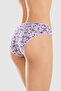 Women's Bikini Cut Colorful Cotton Panties 3 Pack 8414 Colorful - 6