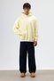 Oversized Embroidery Detailed Hoodie Yellow - 6