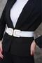 Gold Buckle Leather Detailed Elastic Belt Dress Belt Coat Belt Shirt Belt Waist Belt - 2