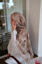 Rossa Pattern Soft Shawl - Sand - 3