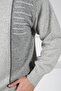 A.Grey Crew Neck Stripe Detailed 100% Lamb Wool Men's Knitwear Sweater - 5