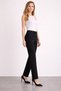 Large Size Trousers with Buckle Detail
