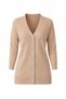 Women's Mercerized Houndstooth Cardigan Beige - 6