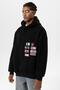 Detailed label Oversized black sweatshirt - 3