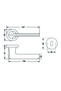 Elloy Rosette Luxury Wc Bathroom Latch Door Handle Chrome (Set for 1 Door) - 2