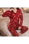 Patterned Suede Fabric Pajama Set