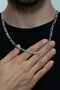 Figaro Model Sport Steel Men's Chain Necklace Gift for Husband Lover Ack06K-2 - 4