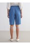 Vizyon New Season Elastic Waist Bermuda Fit Women's Jean Shorts - 5