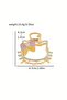Crystal Stone Hair Clip with Kitty and Teddy Figures, 2 Pieces - 3
