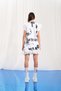 White Contrast Printed Mini Dress 17231 - 4