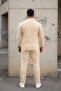 Men's Trend Summer Comfortable Fit Wrinkle-Resistant Fabric Long Sleeve Shirt and Pants Set - 8